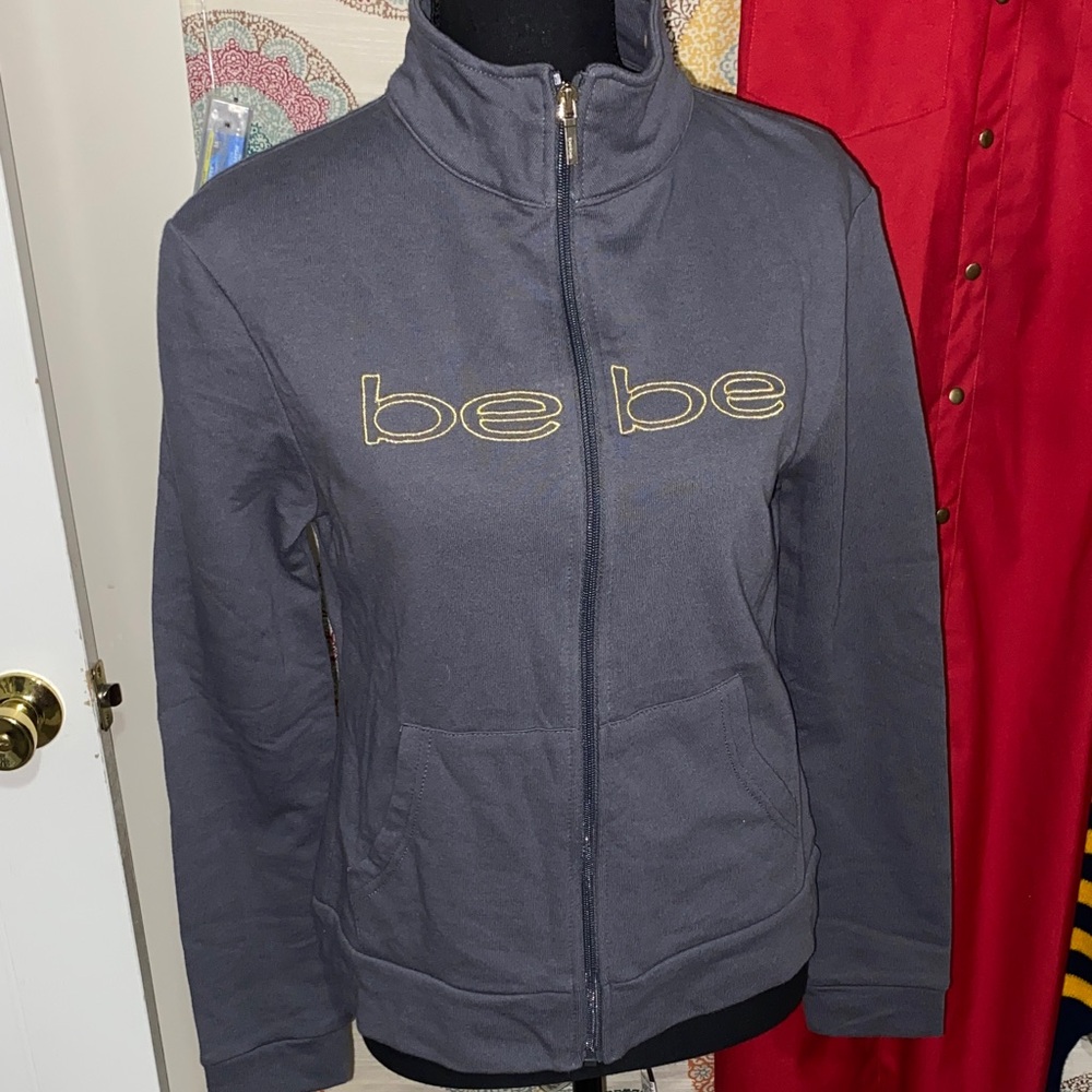 Bebe Women's Dark Gray Bomber Jacket NWT